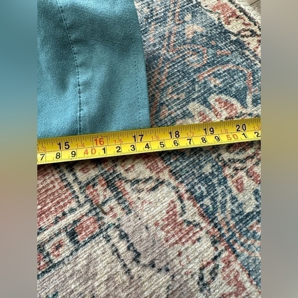 3 for $15 Avenue Embroidered Turquoise Suede Button Down/Size 18/20 - Picture 9 of 10